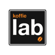 Logo of Koffie Lab with 'koffie' in orange and 'lab' in white on a black background.